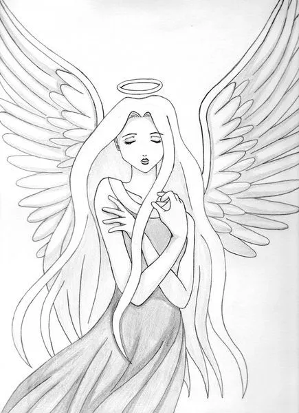 Imagenes de animes angeles para dibujar a lapiz - Imagui