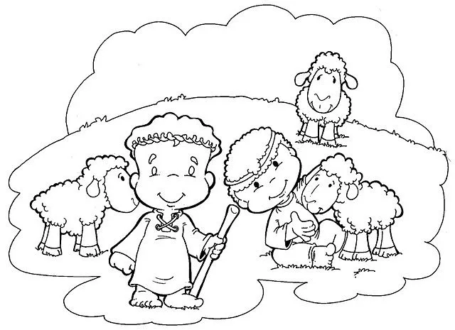 Imagenes de Jesus con ovejas para colorear - Imagui