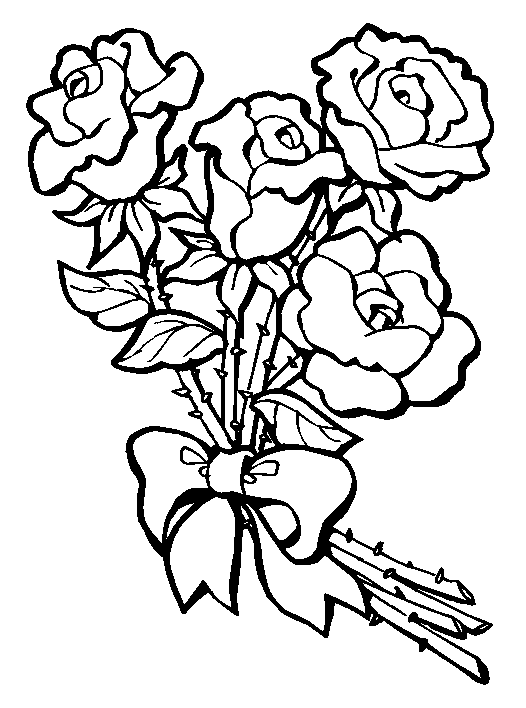 Dibujos para colorear de Flores, San Valentin Dibujos para colorear de Flores, San Valentin