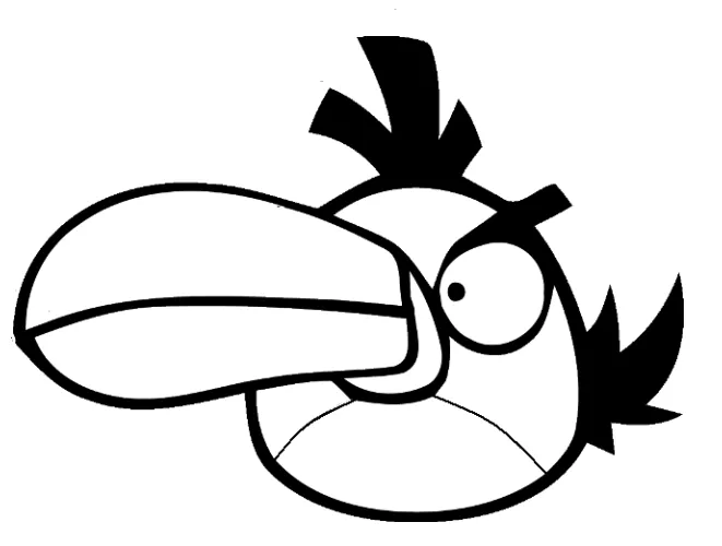 Angry bird amarillo para colorear - Imagui