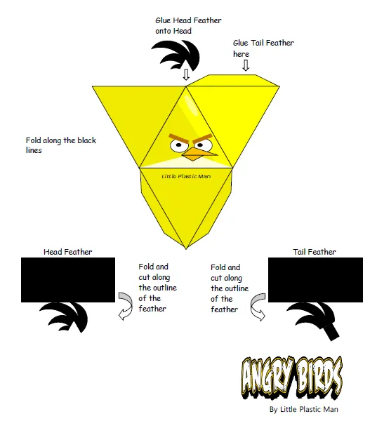 Angry Birds 100%: Papercraft: Angry Bird Yellow