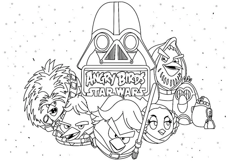 Angry Birds 100%: Pinta y colorea Angry Birds Star Wars