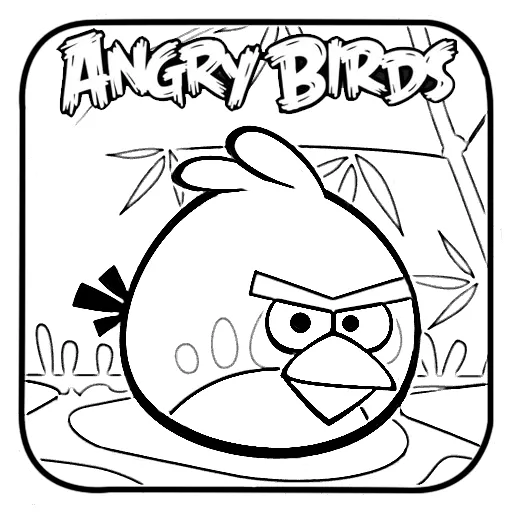 Angry Birds para colorear red bird - Imagui