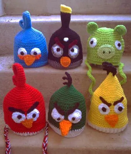 Angry Birds Crochet Hat Patterns | Sewing | Pinterest | Sombreros ...