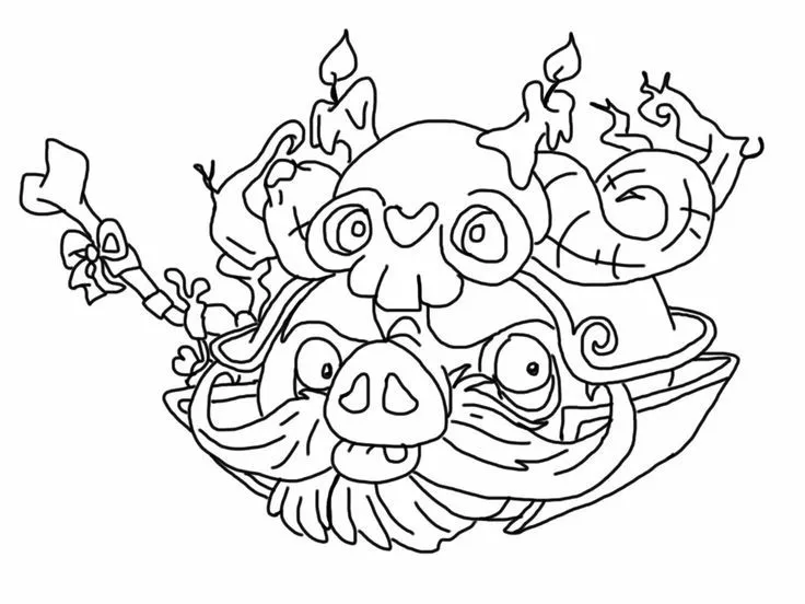 Angry birds epic coloring page - wizard pig | 해 볼 만한 프로젝트 ...