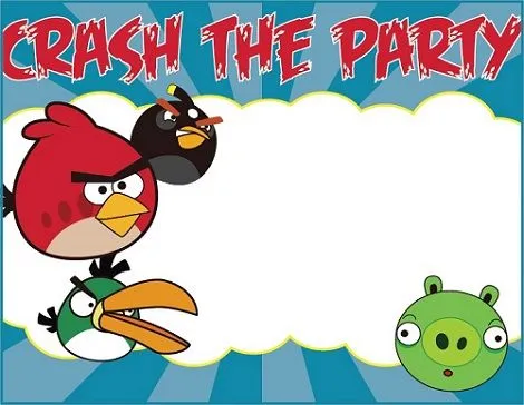 Tarjetas de cumpleaños para imprimir de los Angry Birds - Imagui