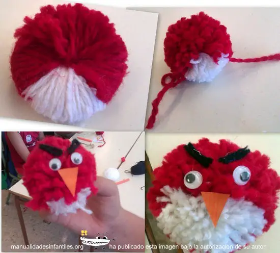 Angry Birds de lana - Manualidades Infantiles