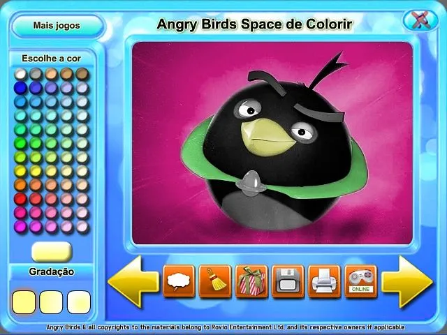 Angry Birds Space de Colorir Game Download for PC and Mac
