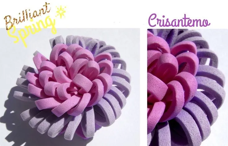 Anillo Crisantemo en goma eva | Anillos en goma eva | Pinterest
