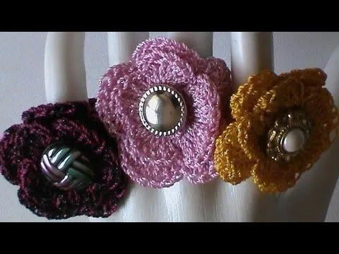 anillo a crochet - YouTube