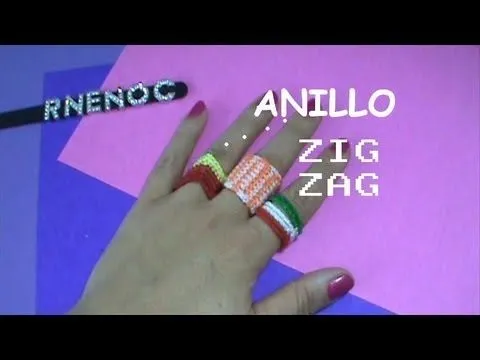 Anillo Tejido puntada Zig Zag Ganchillo Crochet paso a paso - YouTube