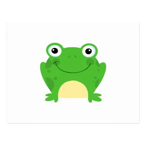 Animal lindo verde anfibio del dibujo animado de postales | Zazzle
