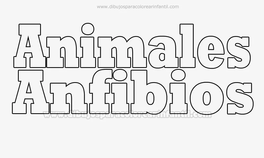 Animales Anfibios para colorear - Laminas para colorear ~ Dibujos ...