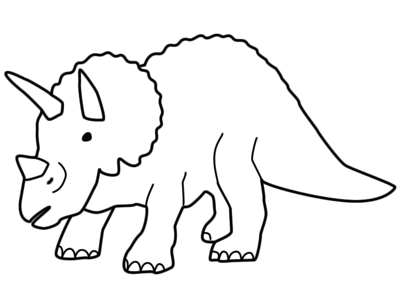 Animales para colorear: Triceratops