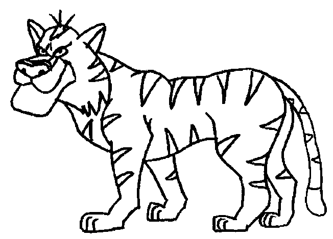 Tigres animados para colorear - Imagui