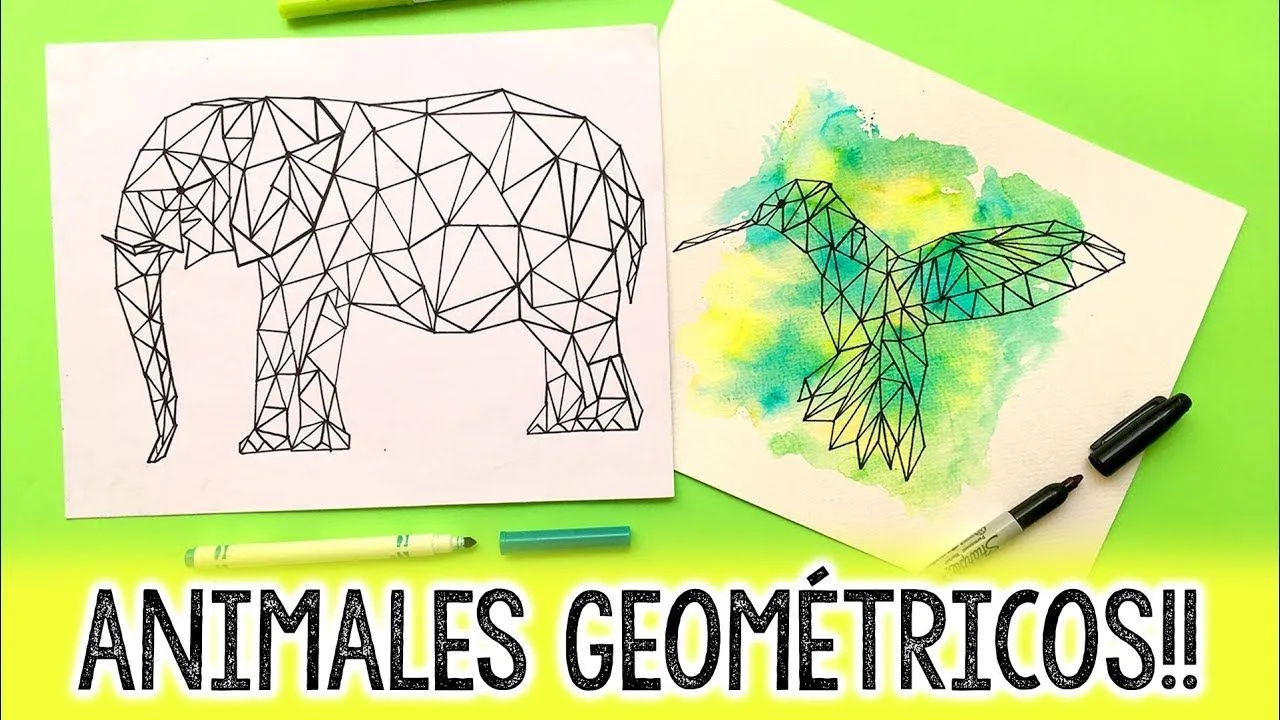 Cómo hacer ANIMALES GEOMÉTRICOS? ✄ Barbs Arenas Art! - YouTube