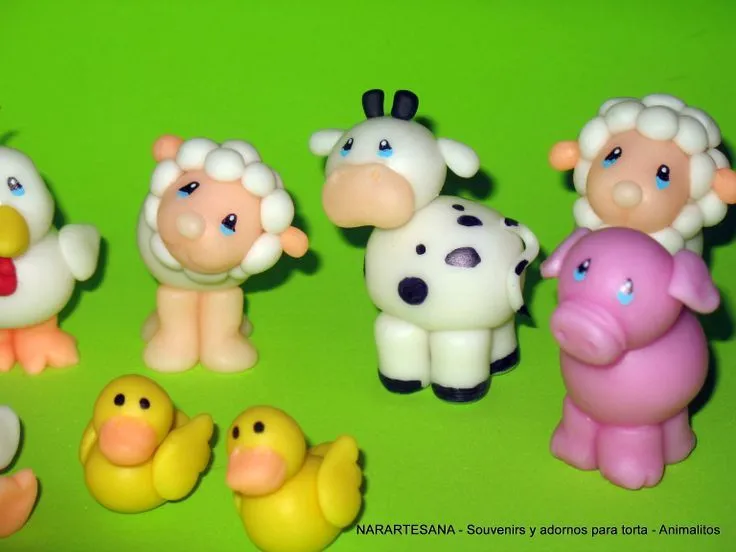 Animales de la granja realizados en Porcelana Fría / Farm animals ...