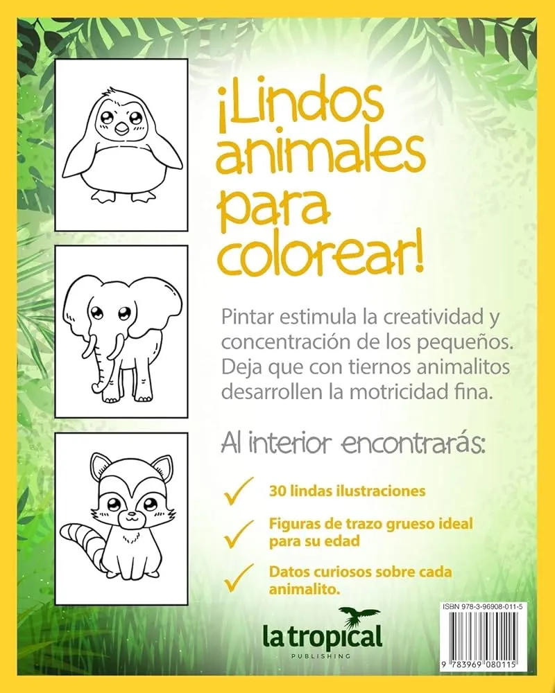 Animales: Libro para colorear: Tiernos animalitos para niños desde los 2  años. Contiene lindas imágenes de colorear y textos con datos curiosos para  leer en voz alta en familia. (Spanish Edition): Ludwig,