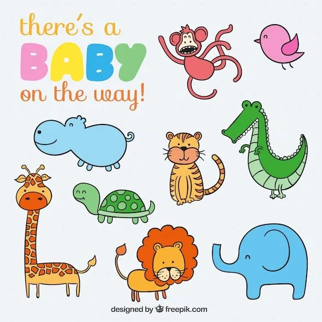 Animales lindos para el bebé | Descargar Vectores gratis