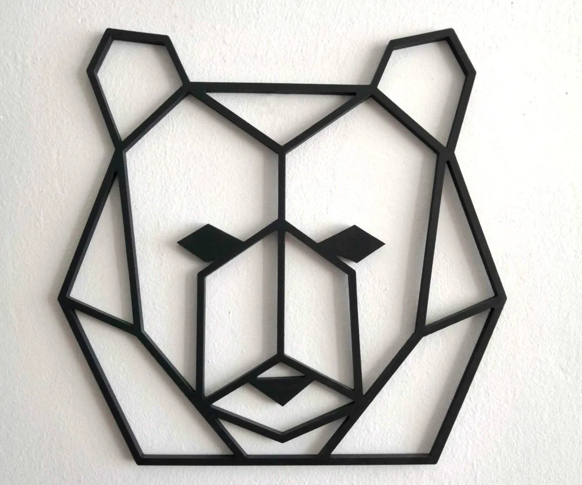 Animales pared: » Oso Geométrico » Deco Nórdica » Fotodekora.com