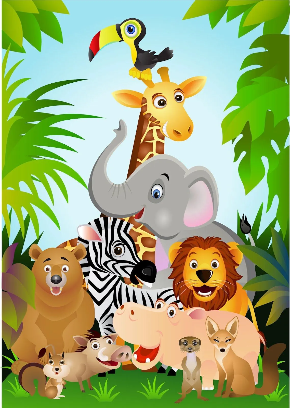 Dibujos de animalitos de la selva - Imagui