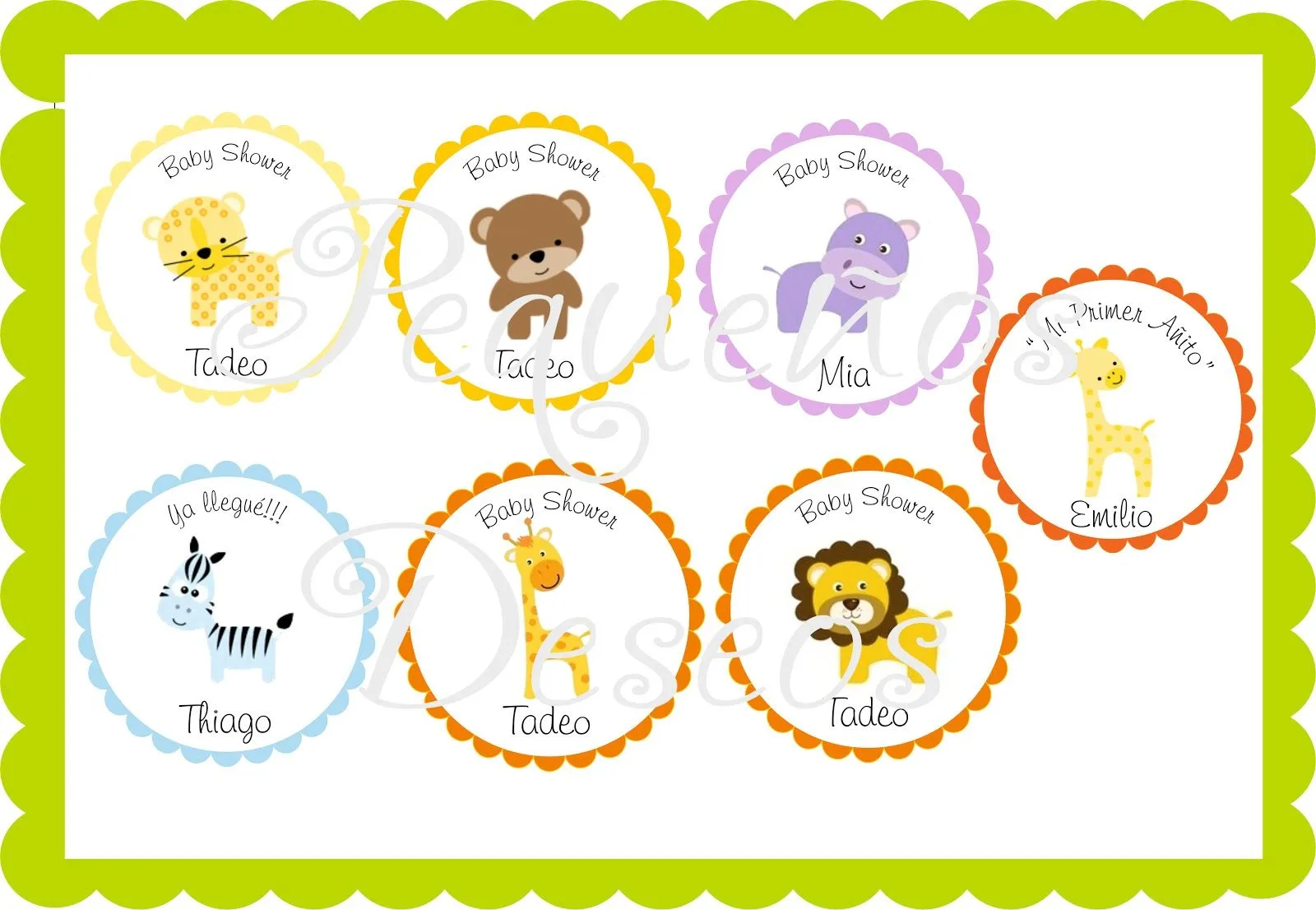 Animalitos para baby shower - Imagui