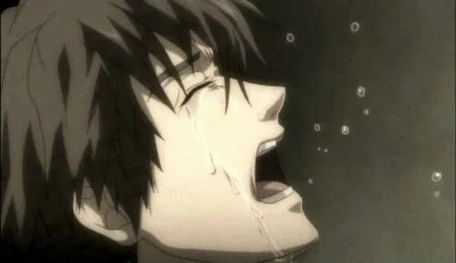 Anime hombre triste llorando de amor - Imagui