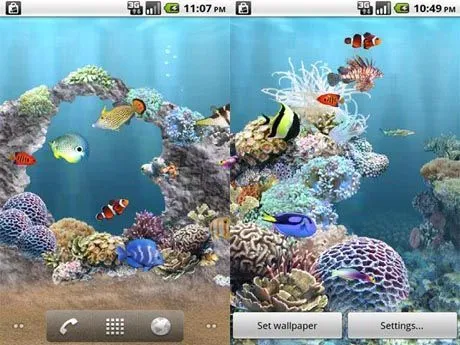 aniPet Aquarium Live Wallpaper Android App - Screenshots