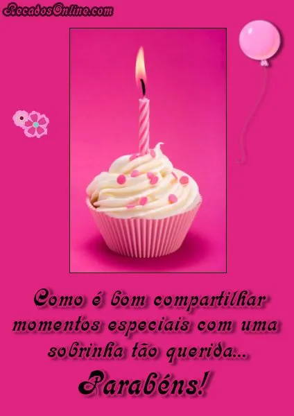 Feliz Aniversário Sobrinha - Imagens, Mensagens e Frases para Facebook