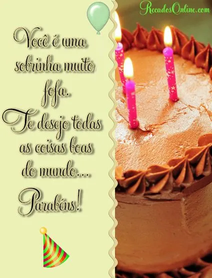 Feliz Aniversário Sobrinha - Imagens, Mensagens e Frases para Facebook Feliz Aniversário Sobrinha - Imagens, Mensagens e Frases para Facebook