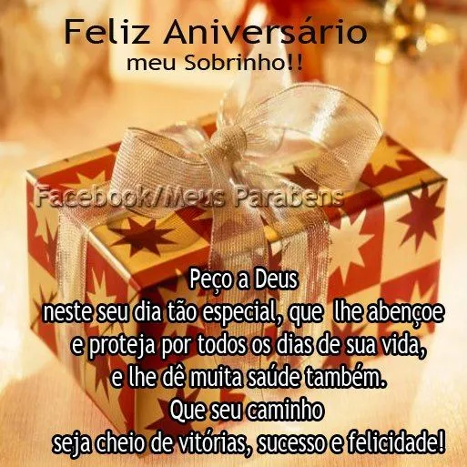 Mensagem de aniversario de tia para sobrinho - Imagui