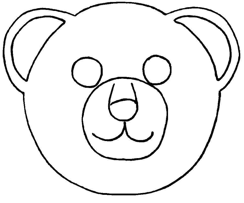 antifaces de Animales oso Colouring Pages