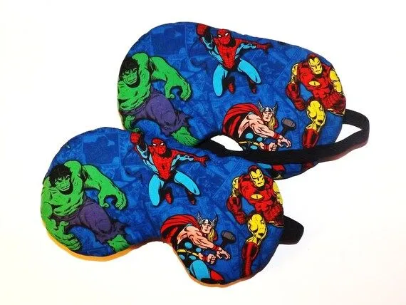 Antifaz para dormir Spiderman Iron Man Thor y Hulk por madebyjill