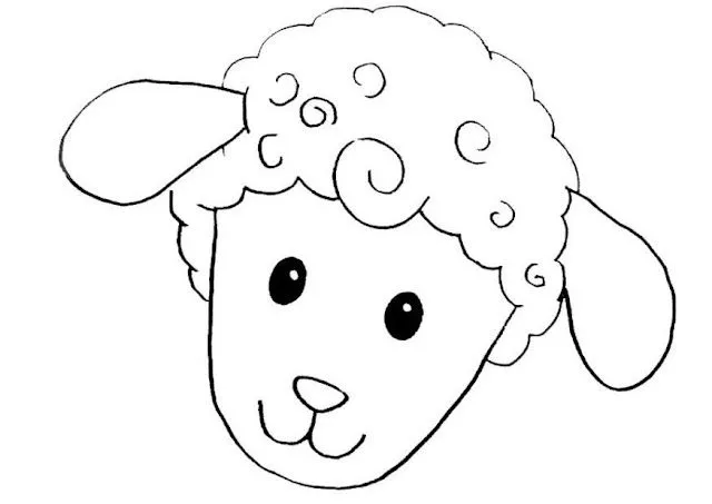 Cara de oveja para colorear - Imagui