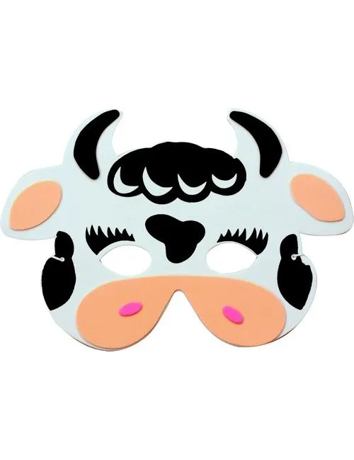 Mascaras de cara de vaca en foami - Imagui