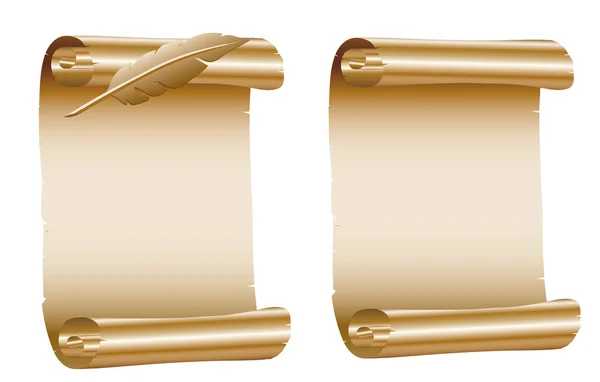 Antiguos pergaminos dorados — Vector stock © Sulfoxid #60837377