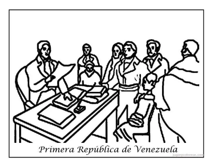 Busco Imágenes: Dibujos independencia de Venezuela para colorear