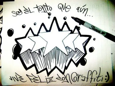 Aprende como dibujar una estrella en graffiti muy fácil - YouTube