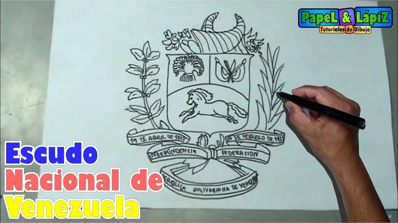 Aprende a dibujar fácil el escudo nacional de Venezuela - YouTube