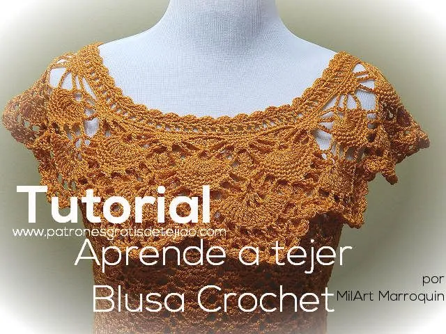 Aprende a Tejer Blusa Crochet / Tutorial | Crochet y Dos agujas