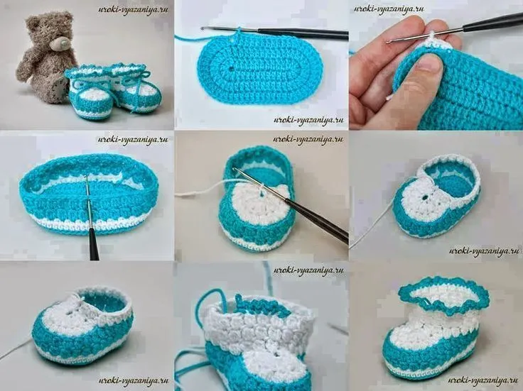Aprende a tejer *Patucos* / *Escarpines* Paso a paso | Crochet y ...