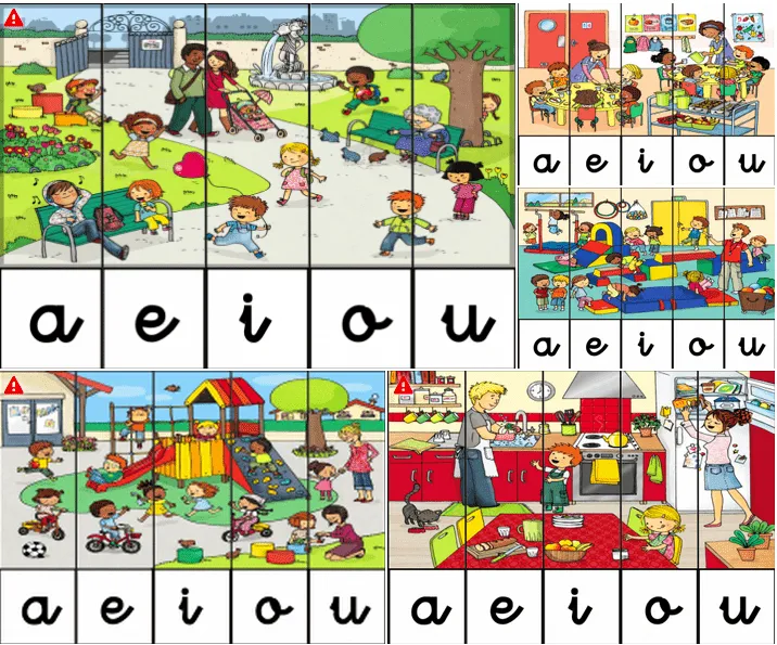 Aprendemos las vocales y trabajamos la motricidad con estos puzzles