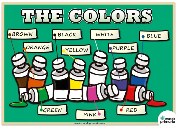 Aprender los colores en inglés para niños de Primaria