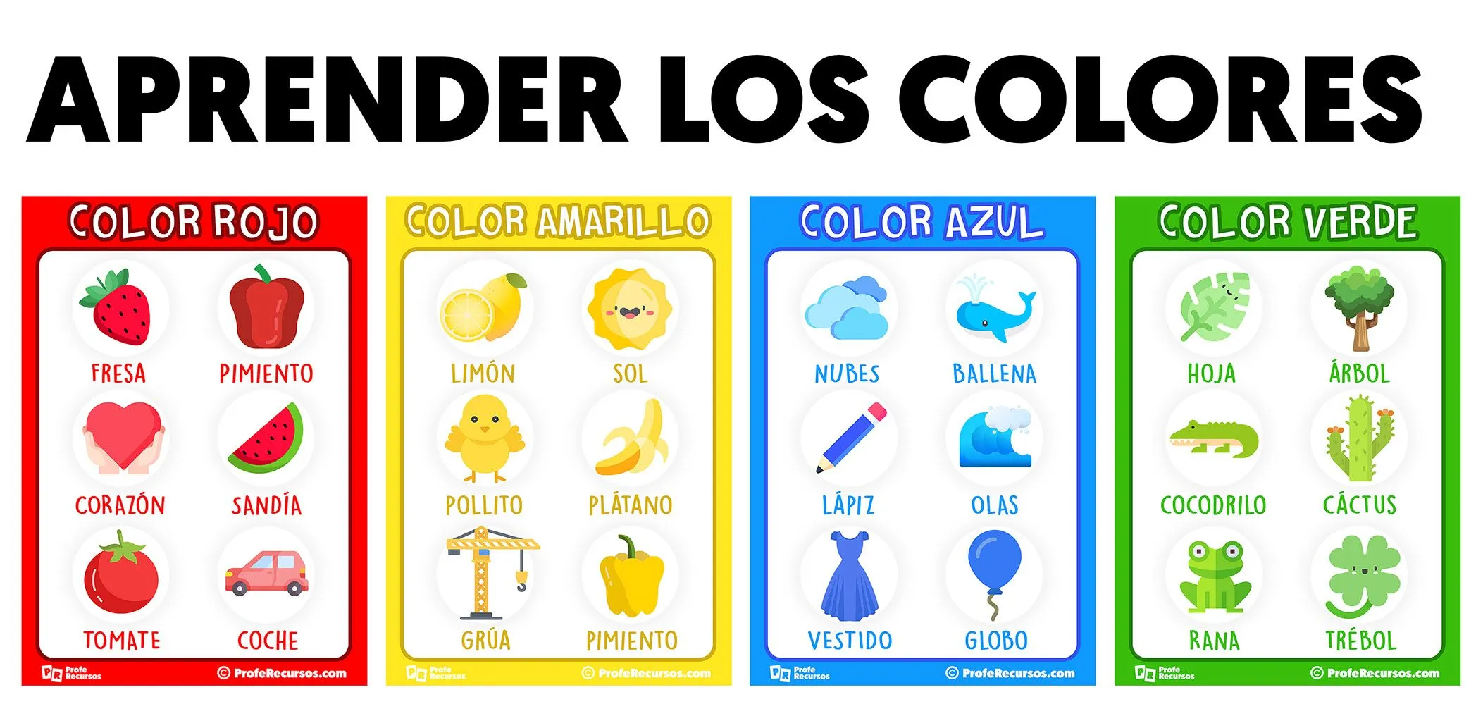 Aprender Los Colores | Material educativo para Niños