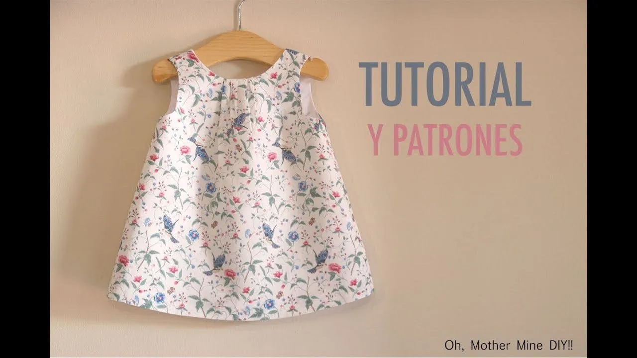 Aprender a coser: vestido sencillo para niñas (patrones gratis hasta la  talla 7 años) - YouTube