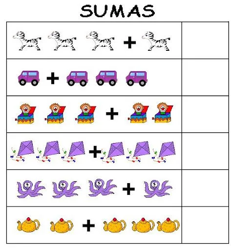 APRENDER A SUMAR. TARJETAS DE SUMAS PARA NIÑOS. APRENDER A SUMAR. TARJETAS DE SUMAS PARA NIÑOS.