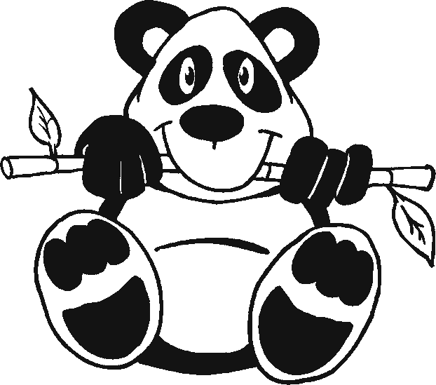 Dibujos para colorear de Osos Panda, Ailuropoda melanoleuca