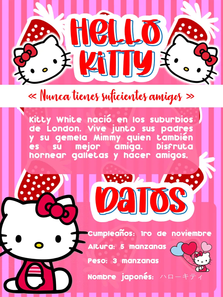 Apunte Hello Kitty | Hello kitty, Mejor amiga, Notas