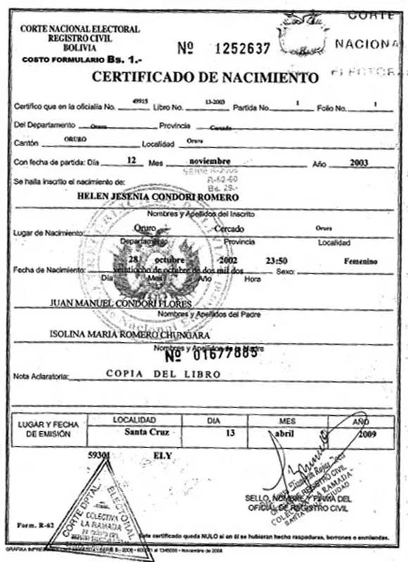 Registrar a un niño no requiere de testigos | Bolivia Informa