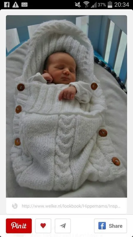 aran baby papoose/ cocoon sleeping bag. Nice. Looks comfy for baby ...